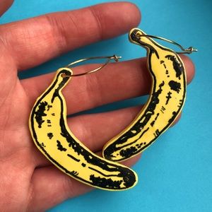 Banana Pop Art Earrings